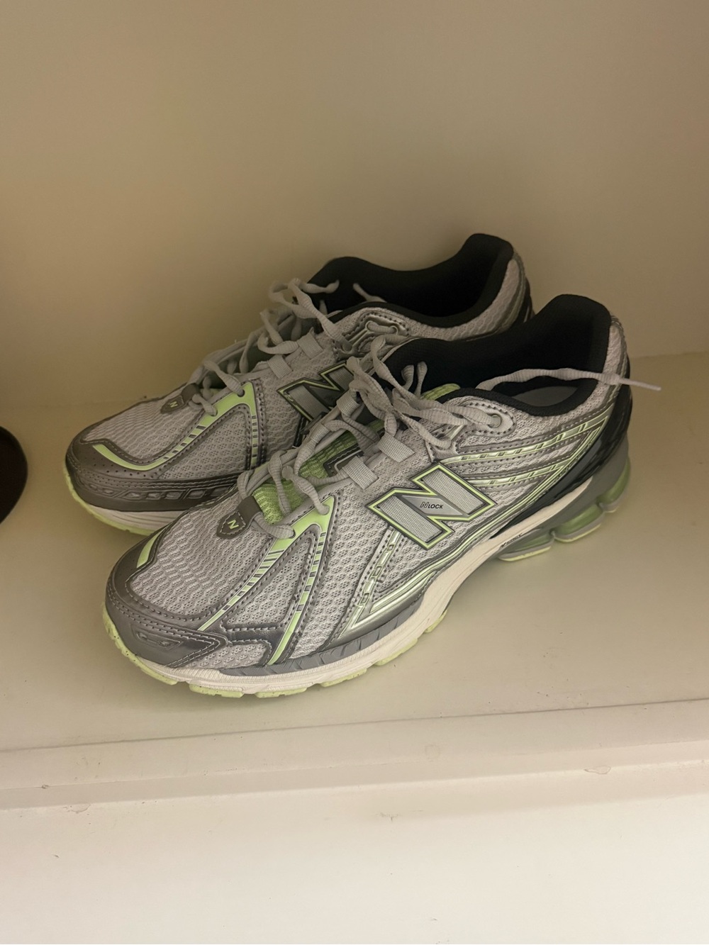 New Balance Silver and Lime 1906 Ortholite